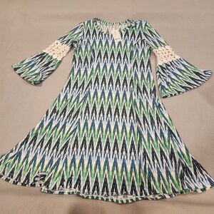 New York Collection Medium Petite Nwt A-line Long Sleeve Flair Midi Dress